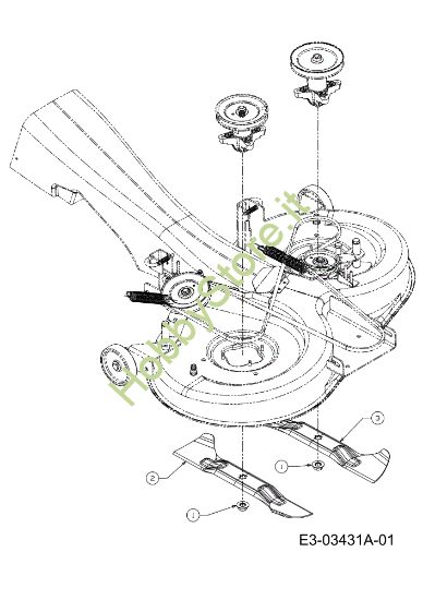 Picture of Gruppo lame KOMMAND 105/17,5 H Cat. 2011 (13XXXXXX637) Trattorino