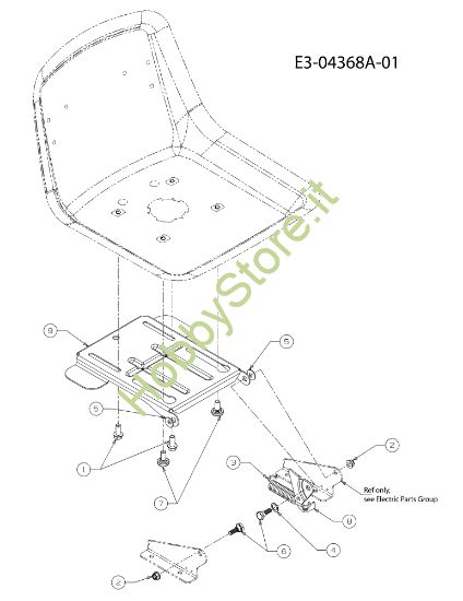 Picture of Supporto sedile STORM 108/18,5 H Cat.2011 Trattorino