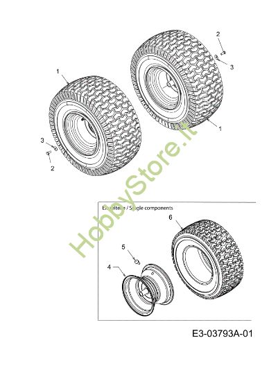 Picture of Ruote posteriori STORM 108/20 H Cat.2011 Trattorino