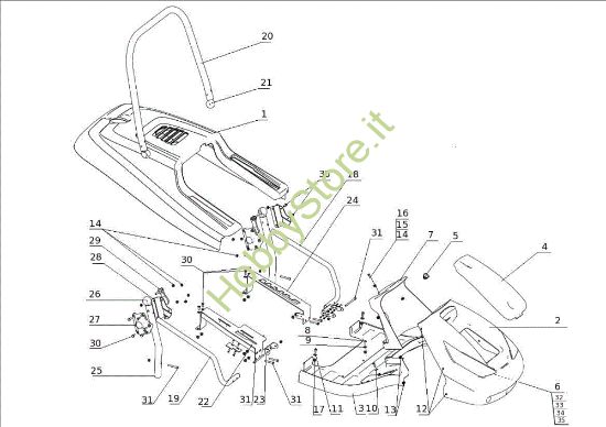 Picture of Cofano (2/2) TUAREG 92 EVO Cat.2011 Trattorino