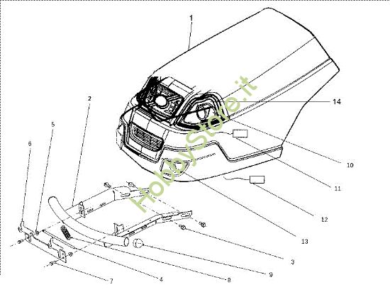 Picture of Cofano (1/3) EF 106J/15,5H Cat.2011 Trattorino