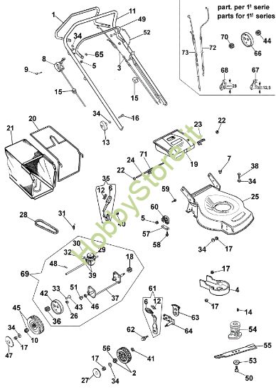 Picture of Esploso completo LR 47 TAX Rasaerba