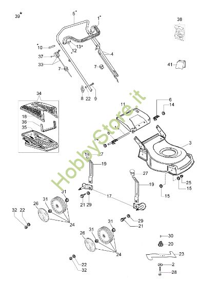 Picture of Esploso LR 48 PBQ COMFORT Rasaerba
