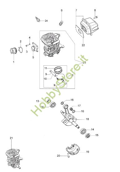 Picture of Motore MT 440 (Euro 1) Motosega