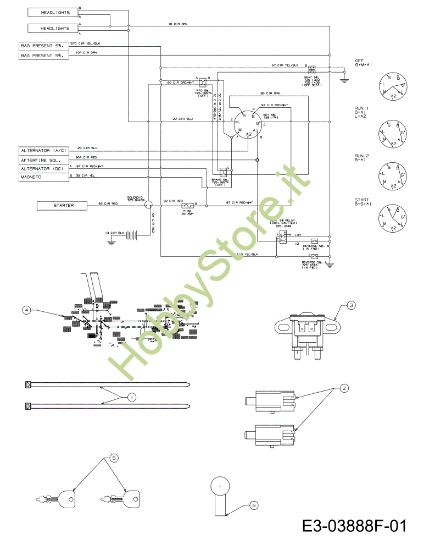 Picture of Schema elettrico (1/2) KOMMAND 92/13 T Cat. 2012 Trattorino