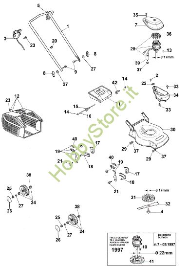 Picture of Esploso completo LR 47 PE Rasaerba elettrico