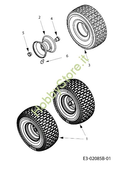 Picture of Ruote anteriori STORM 108/18,5 H Cat.2012 Trattorino