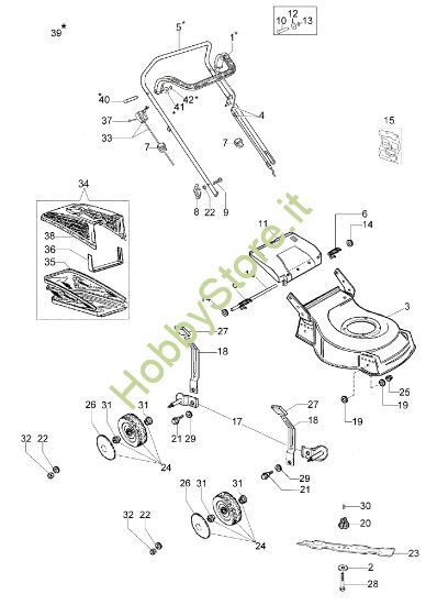 Picture of Esploso LR 44 PB COMFORT Rasaerba