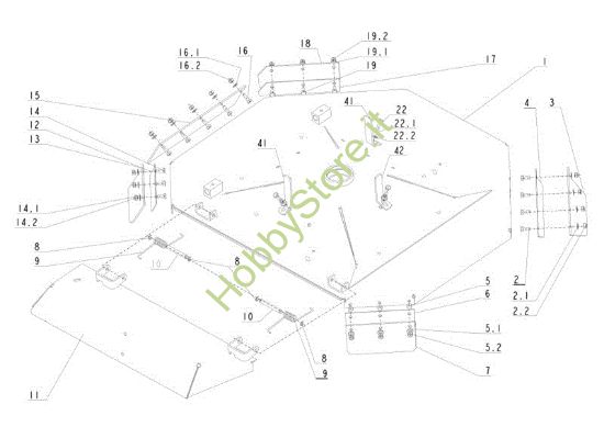 Picture of Piatto di taglio (1/2) CROSS JET UNIVERT TUAREG 92/18 Trattorino (solo per il mercato francese)