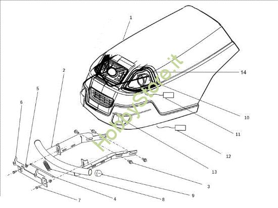 Picture of Cofano (3/3) EF 106J/15,5H Cat.2012 Trattorino