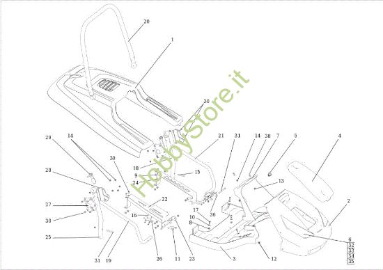 Picture of Cofano (2/2) TUAREG 92 EVO Cat.2012 Trattorino