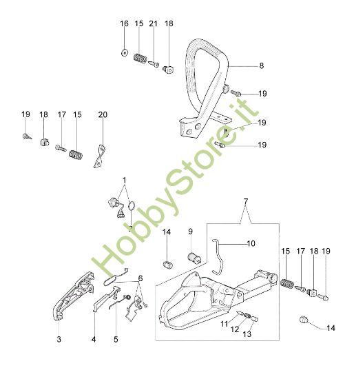 Picture of Serbatoio e impugnatura MT 4400 (Euro 2) Motosega