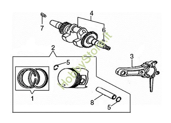 Picture of Albero e pistone ARTIK 56 EL Turboneve