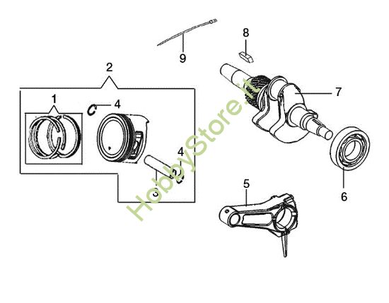 Picture of Albero e pistone ARTIK 62 ELD Turboneve