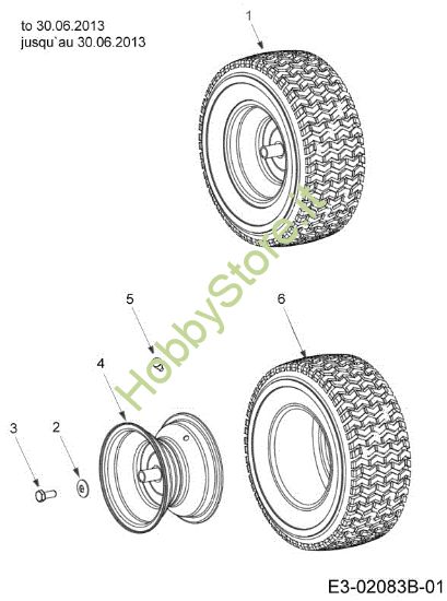 Picture of Ruote posteriori KOMMAND 80/12,5 T Cat. 2013 Trattorino