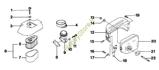 Picture of Motore, filtro aria e marmitta MR 534 TKV Rasaerba