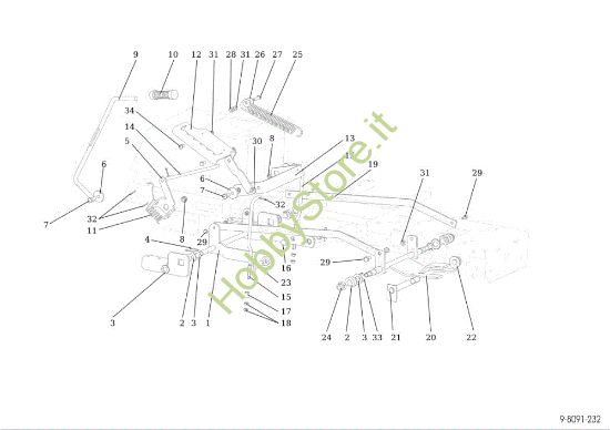 Picture of Regolazione piatto di taglio EF 92S/13H Cat.2013 Trattorino