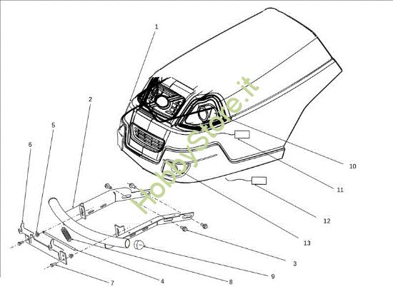 Picture of Cofano (3/3) EF 106S/17,5H Cat.2013 Trattorino