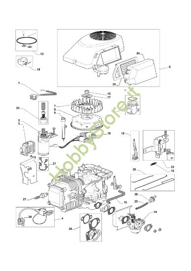 Picture of Avviamento, carburatore e filtro aria EF 72C/12,5KM Cat.2013 Trattorino