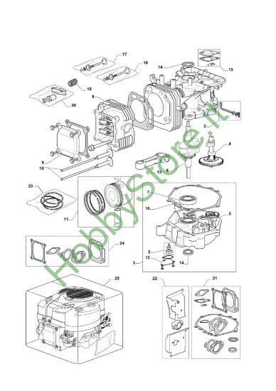 Picture of Gruppo motore EF 101C/16K H Cat.2013 Trattorino