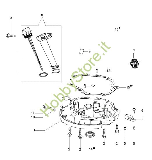 Picture of Coperchio basamento AR 48 TK ALLROAD ALUMINIUM (K650) Rasaerba