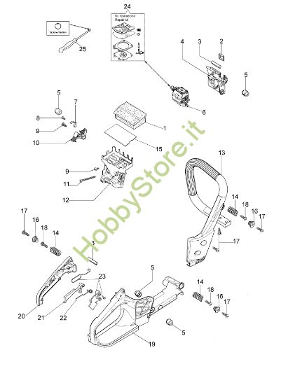 Picture of Impugnatura e filtro aria MT 3500 S (Euro 2) Motosega