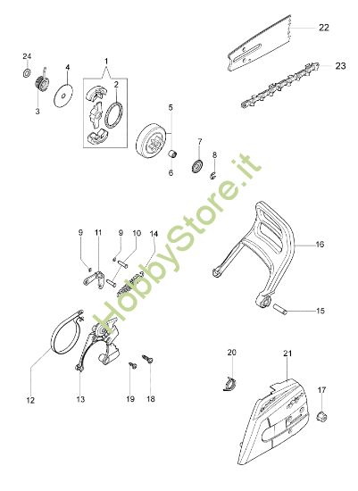 Picture of Copricatena e frizione MT 3500 S (Euro 2) Motosega