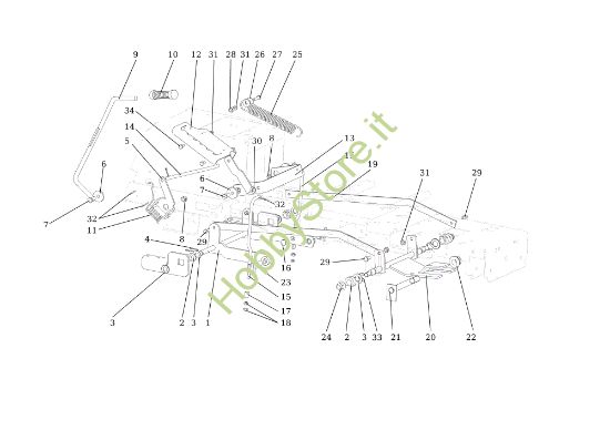 Picture of Regolazione piatto di taglio EF 92S/16H Cat.2014 Trattorino