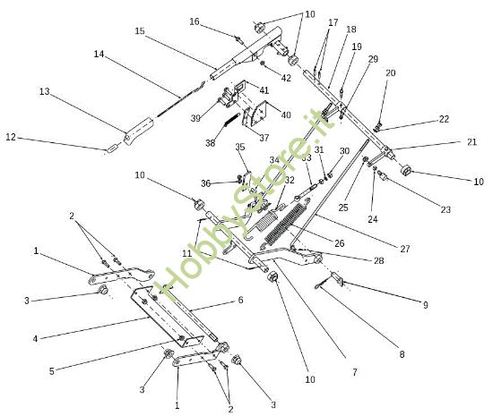 Picture of Regolazione piatto di taglio EF 124S/22 H Cat.2014 Trattorino