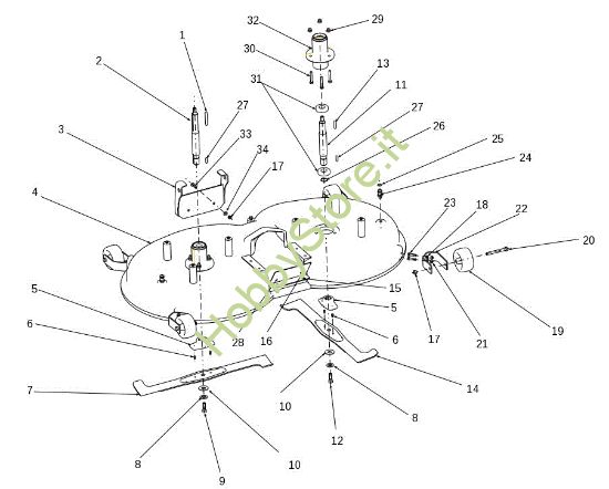 Picture of Piatto di taglio (1/2) EF 124S/22 H Cat.2014 Trattorino