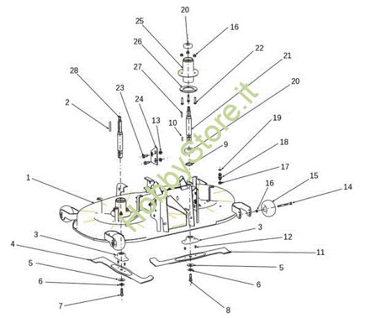 Picture of Piatto di taglio (1/2) EF 106S/24H 4X4 Cat.2014 Trattorino