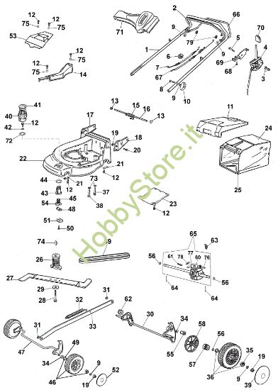 Picture of Esploso completo AR 53 THX Rasaerba