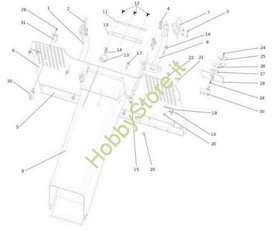 Picture of Raccoglierba EF 106S/17,5H Cat.2014 Trattorino
