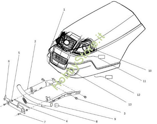 Picture of Cofano (3/3) EF 106S/18H Cat.2014 Trattorino