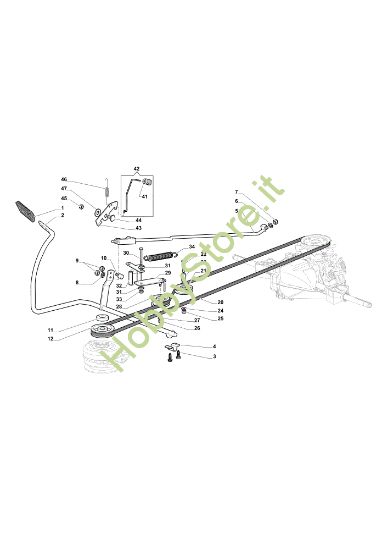 Picture of Comando freno e comando cambio EF 108L/18,5 H Cat. 2014 Trattorino