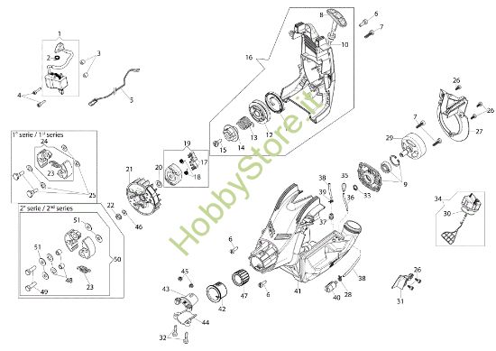 Picture of Avviamento e serbatoio DS 220 TR (EURO 1) Decespugliatore