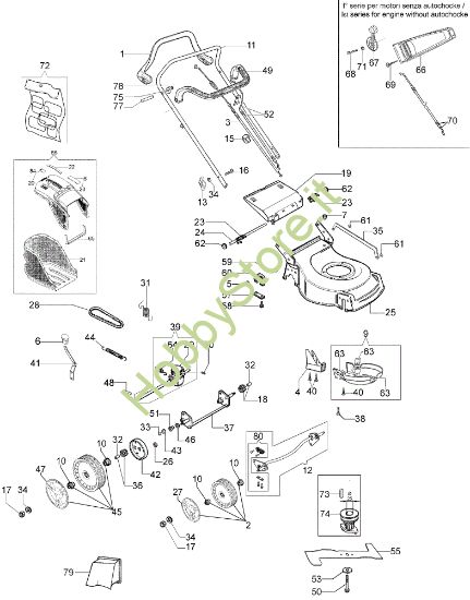 Picture of Esploso completo LR 48 TH MULCH COMFORT PLUS Rasaerba