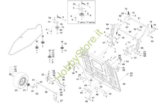 Picture of Assale anteriore e supporto cesto EF 125/23 H Trattorino