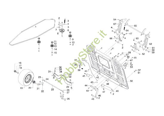 Picture of Assale anteriore e supporto cesto EF 95/15,5 H Trattorino