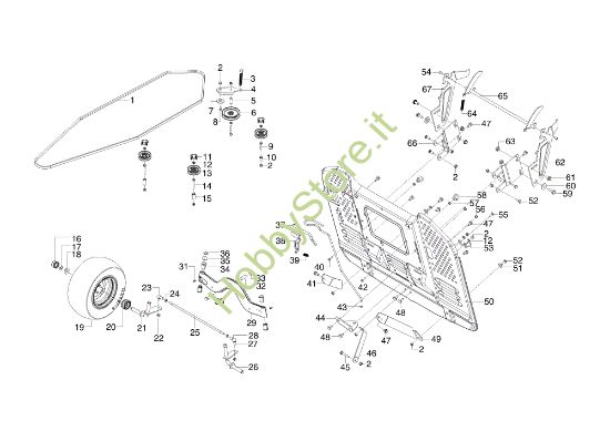 Picture of Assale anteriore e supporto cesto EF 95/16 H Trattorino