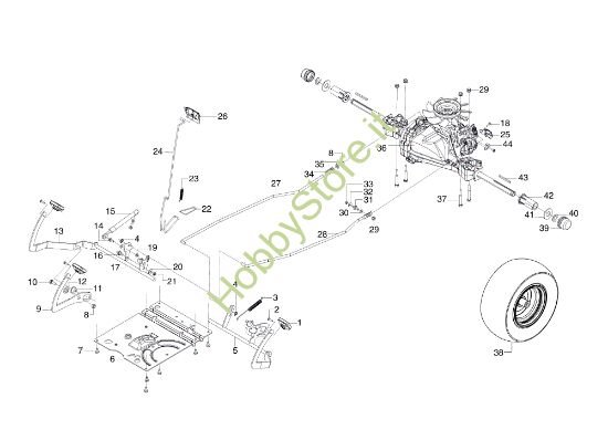 Picture of Comando freno e trasmissione EF 95/16 H Trattorino