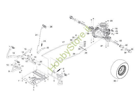 Picture of Comando freno e trasmissione EF 95/16 K H Trattorino