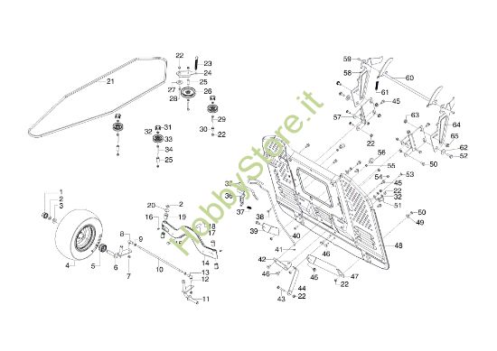 Picture of Assale anteriore e supporto cesto EF 105/16 K H Trattorino
