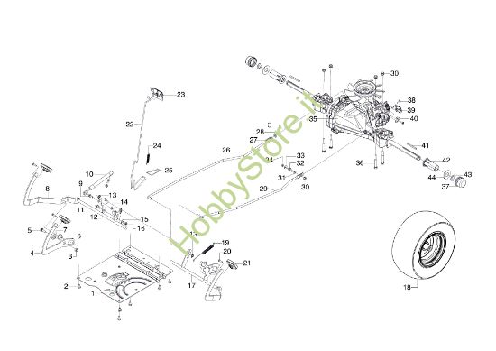 Picture of Comando freno e trasmissione EF 105/16 K H Trattorino