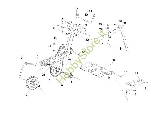 Picture of Telaio MZ 2080 RKS (K 800 H - SN T210) Motozappa
