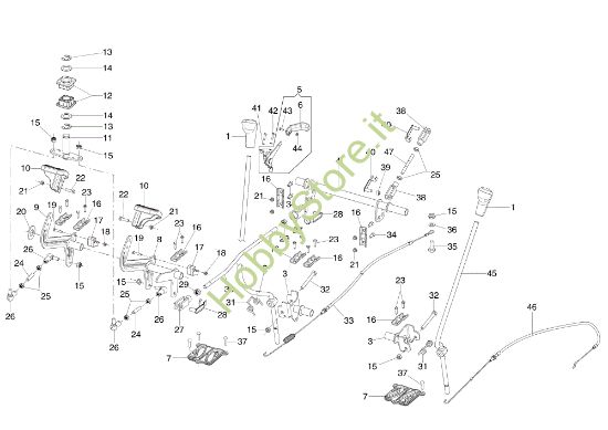 Picture of Comando freno ZEPHYR 72/12,5 K H (3in1) Trattorino