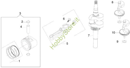 Picture of Albero e pistone ZEPHYR 72/12,5 K H (3in1) Trattorino