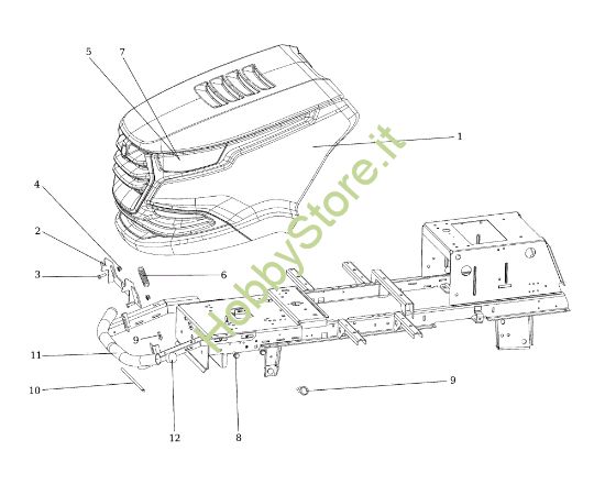 Picture of Cofano (2/2) EF 92/16H Cat.2015 Trattorino