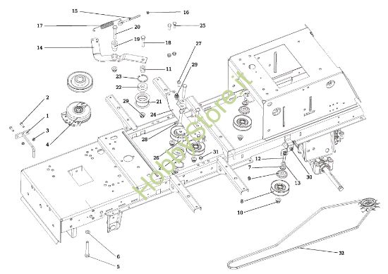 Picture of Puleggia frizione EF 106/24 KH (K2400AVD V-twin) Cat. 2015 Trattorino