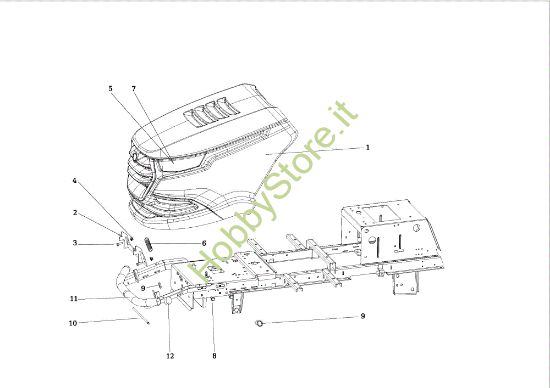 Picture of Cofano (3/3) EF 107 L/17,5 H Cat. 2015 Trattorino